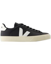 Veja - Zapatillas campo chromefree piel negro/blanco - Lyst