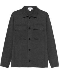 Lardini - Jassen ,Grijs ,Wol Grijze Wollen Jas Knoopsluiting - Lyst