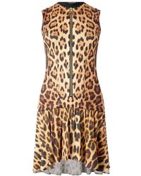 Roberto Cavalli - Mini Jurk Met All-Over Jaguar Skin Print - Lyst