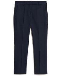 Weekend by Maxmara - Broeken ,Blauw ,Katoen Blauwe Katoenen Stretch Cigarette Broek - Lyst