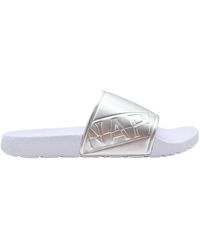 Napapijri - Silber lam sneakers - Lyst