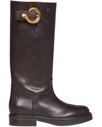 Etro - Schoenen ,Bruin ,Leer Paisley Hoge Laarzen - Lyst