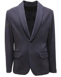 Paolo Pecora - Jassen ,Blauw ,Jersey Jas Gemaakt - Lyst