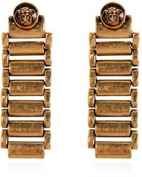 Versace - Accessoires ,Geel ,Messing Oorbellen Met Medusa Hoofd - Lyst