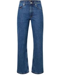A.P.C. - Indigo delave straight leg high rise jeans - Lyst