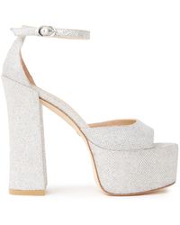 Stuart Weitzman - Schoenen ,Wit ,Leer Skyhigh 145 Platform Sandalen - Lyst