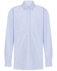 Moschino - Light Vertical Stripe Poplin Shirt - Lyst