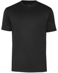 DESOTO - Tops ,Zwart ,Luxe Twee Ply T-Shirt - Lyst