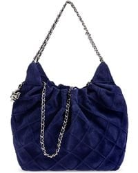 Tory Burch - Fleming Suede Mini Hobo Bag - Lyst