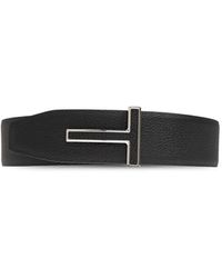 Tom Ford - Accessoires ,Zwart ,Leer Grain Leather Insert Buckle T Belt - Lyst