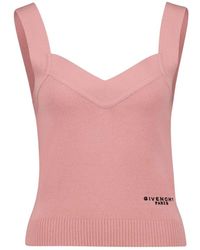 Givenchy - Truien & Vesten ,Roze ,Wol Wool And Cashmere Tank Top - Lyst
