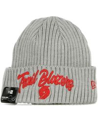KTZ - Accessoires ,Grijs ,Portland Trail Blazers Gebreide Muts - Lyst