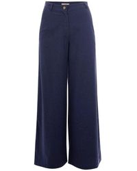 Sessun - Broeken ,Blauw ,Wide Broeken - Lyst
