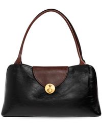 Versace - Tassen ,Zwart ,Leer Vivian Medium Leren Tas - Lyst