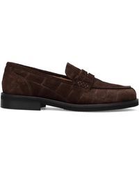 Sangiorgio - Schoenen ,Bruin ,Suède Penny Loafer - Lyst