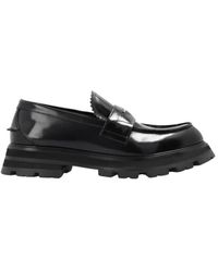 Alexander McQueen - E Loafers mit Sa lv-farbener Applikation - Lyst