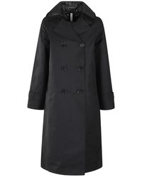 DUNO - Jassen ,Zwart ,Wol Chique Stijl Jurk - Lyst