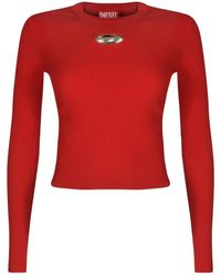 DIESEL - Logo-Plaque Viscose-Blend Knit Top - Lyst