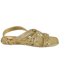 Stuart Weitzman - Schoenen ,Geel ,Gouden Sandalen Voor Vrouwen - Lyst