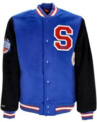 Mitchell & Ness - Jassen ,Blauw ,Wol Nba Team Legacy Varsity Jacket - Lyst