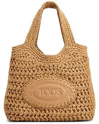 Tod's - Mini Tote Tasche Mit Logo - Lyst