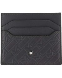 Montblanc - Kartenetui Aus Geprägtem Leder - Lyst