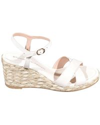 Stuart Weitzman - Schoenen ,Wit ,Leer Dayna Espadrille Wedge - Lyst