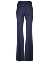 Givenchy - Broeken ,Blauw ,Wol Slim Fit Gestreepte Tailored Broek - Lyst