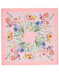 Twinset - Accessoires ,Veelkleurig ,Polyester Koraalrode Square-Neck Top - Lyst