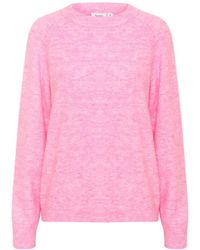Saint Tropez - Truien & Vesten ,Roze ,Wol Zachte Gebreide Trui Chateau Rose - Lyst