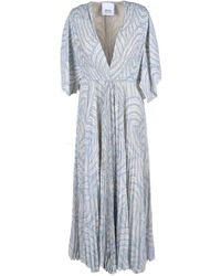 Erika Cavallini Semi Couture - Gefaltete Langes Kleid Mit Reißverschluss - Lyst