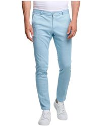 Zuitable - Broeken ,Blauw ,Di Spartaflex Chk Lichtblauwe Broek - Lyst