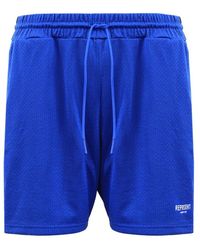 Represent - Korte Broeken ,Blauw ,Mesh Short - Lyst