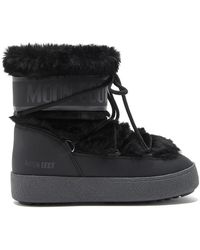 Moon Boot - Schoenen ,Zwart ,Polyester Ltrack Low Faux-Fur Boots - Lyst