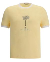 Jacquemus - Geripptes T-Shirt Mit Kontrast-Rundhalsausschnitt - Lyst