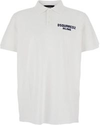 DSquared² - Witte Tennis Fit Polo T-Shirts En Polos - Lyst