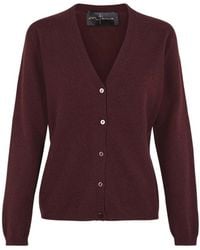 Cortana - Truien & Vesten ,Paars ,Kasjmier Kasjmier Bordeaux Vest - Lyst