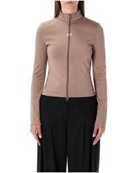 Courreges - Sportieve Trainingspak Jas Met Hoge Hals - Lyst