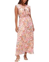 Suncoo - Kleedjes ,Veelkleurig ,Linnen Cali Maxi Jurk - Lyst
