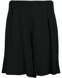 L'Autre Chose - Voile Bermuda Shorts Mit Hoher Taille - Lyst