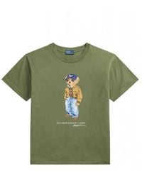 Ralph Lauren - Tops ,Groen ,Katoen Polo Bear T-Shirt - Lyst