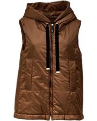 Max Mara - Jassen ,Bruin ,Polyester Greengo Gilet - Lyst
