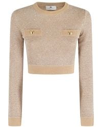 Elisabetta Franchi - Round-Neck Knitwear - Lyst