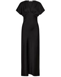 co'couture - Kleedjes ,Zwart ,Safira Cc V-Dress Maxi Jurken - Lyst