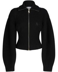 The Attico - Zwarte Cardigan Trui Voor Vrouwen - Lyst
