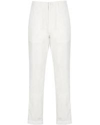 Dondup - Pantalones blancos de algodón con bolsillos - Lyst