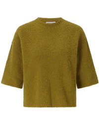 Rich & Royal - 2609 Crew O Sleeve Cropped Bouclé Pullover - Lyst