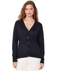 Tommy Hilfiger - Truien & Vesten ,Blauw ,Wol V-Neck Cardigan - Lyst
