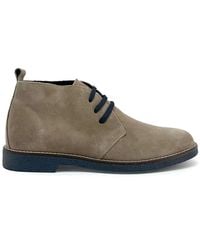 DUCA DI MORRONE - Wildleder Schuhe Mit Runder Spitze Und Leder - Lyst