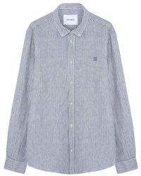Les Deux - Blaues Button-Down Hemd - Lyst